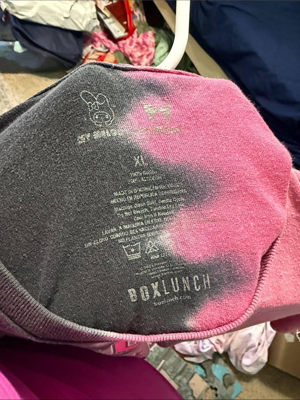 Kuromi womens Short Sleeve Graphic Tee — Black & Pink - Picture 2 of 2